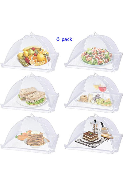 Choice 6 قطع 6 قطع غطاء طعام كبير، خيمة طعام شبكية، خيمة شاشة مظلة منبثقة مقاس 17 بوصة، تخييم، نزهة، حفلة