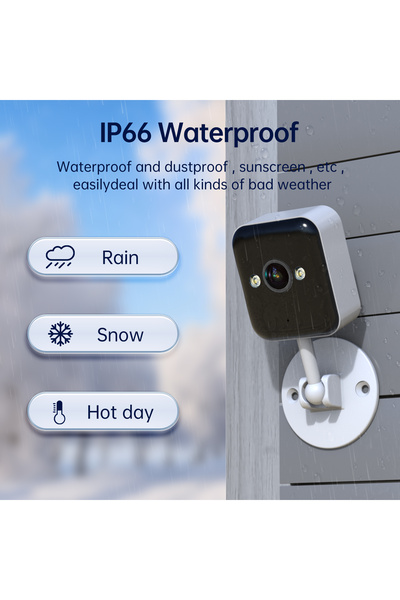 Choice كاميرا مراقبة خارجية 1080 بكسل من Jooan مزودة بمقبس أوروبي بدون بطاقة، كاميرا مراقبة IP خارجية 1080 بكسل، كاميرا مراقبة صغيرة مقاومة للماء