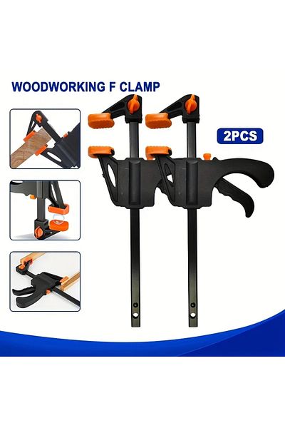 Choice 2pcs 4' Woodworking Clamp 1/2pcs Set Fixed Type Quick Ratchet Release Speed Extruded Nylon Work Bar