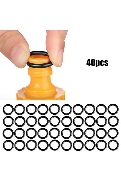 DAZZLEEX 40Pcs 3/8 O-Rings For Pressure Washer Hose Quick Disconnect Garden Irrigation Tool Accessories Re...