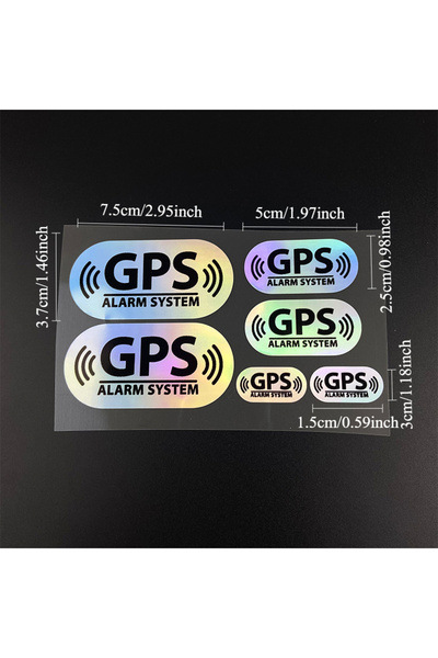 Choice CH-GPS-6PCS-G 6 قطع ملصقات سيارة GPS بالليزر مقاومة للماء DIY نافذة ال...