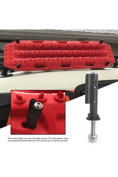 Choice Mounting Pins for MaxTrax MKII Recovery/Traction Boards, Lockable Theftproof Safety Mounting Pins...