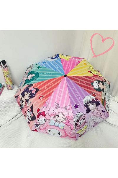 Choice Hand Movement Sailor Moon Anime Sailor Moon Fully Self-Opening Umbrella Automatic Cartoon Umbrella
