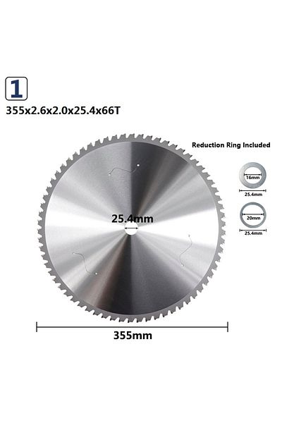 Choice 355x2.6x2.0x25.4x66t Xcan Metal Cutting Blade 355mm Circular Saw Blade For Aluminum Iron Steel Metal