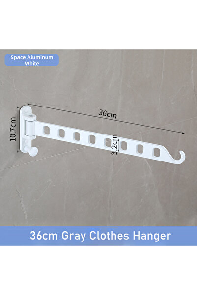 Choice 36cm White Foldable Clothes Rack Drying Clothes Hanger Wall Mounted Dr...
