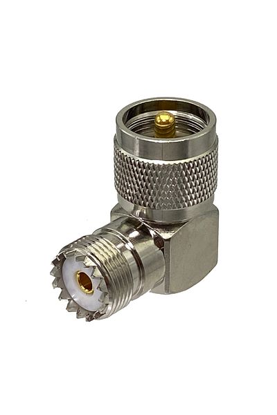 TTVXO 1pcs PL259 PL-259 male Plug to UHF female SO-239 SO239 Jack Right Angle 90 Degree adapter connect...