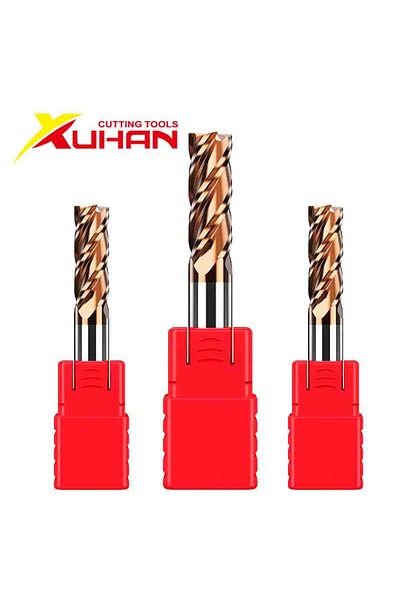 Xuhan tools 4x4dx50l-4f Hrc55 Carbide End Mill 1 2 4 5 6 8 10 12mm 4flutes Milling Cutter Alloy Coating Tungsten