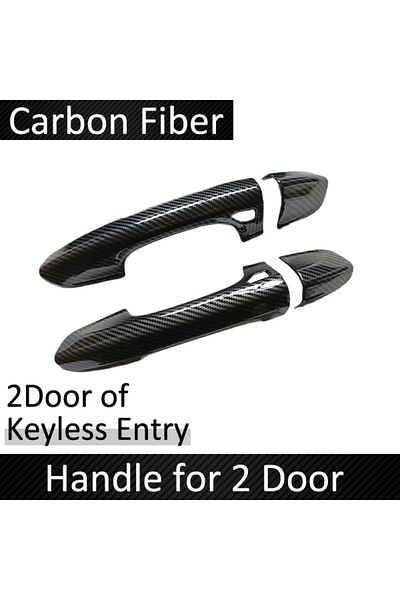 Choice 2 Keyless Entry Carbon Fiber Door Handle Cover For Ford Mustang 6 Mk6 S550 2015~2023 Car Exterior St