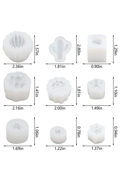 Choice قوالب سيليكون ثلاثية الأبعاد لراتنج الإيبوكسي على شكل زهرة الصبار للنب...