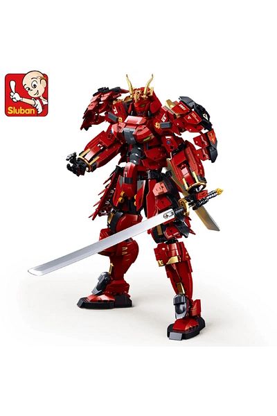 Choice No Box Sluban 923pcs Flame War Warrior Mecha Building Blocks Mech Figure Model Bricks Desktop Decora