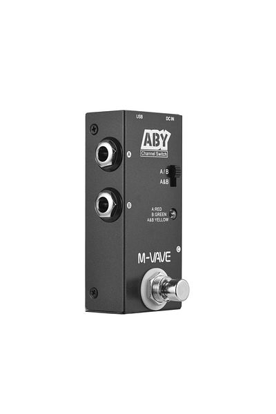 M-VAVE Black Aby Line Selector Ab Switch Mini Guitar Effect Pedal True Bypass Guitar Bass Pedal Ab B