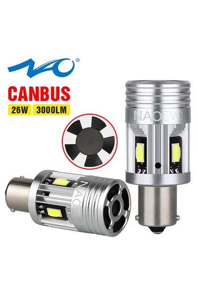 Choice أبيض P21w Ba15s Nao P21w LED Canbus Py21w بدون خطأ 26 واط Ba15s 1156 3000 لومن Bau15s بدون فلاش فائق 12 فولت
