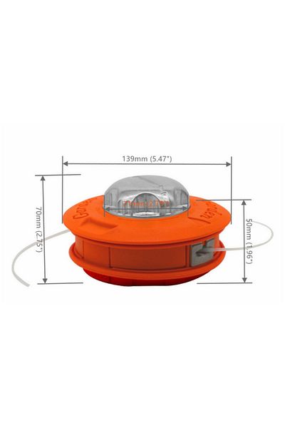 Wnew Trimmer Head Universal M10 Aluminum Nylon Brush Mower Bump Spool Grass Trimmer 2 Lines Cutter Head T