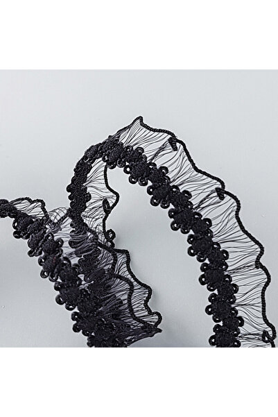 Choice 10 Yard Black SW93448-02 10 Yard 1.5cm Elastic Braid Hollow Lace Embro...