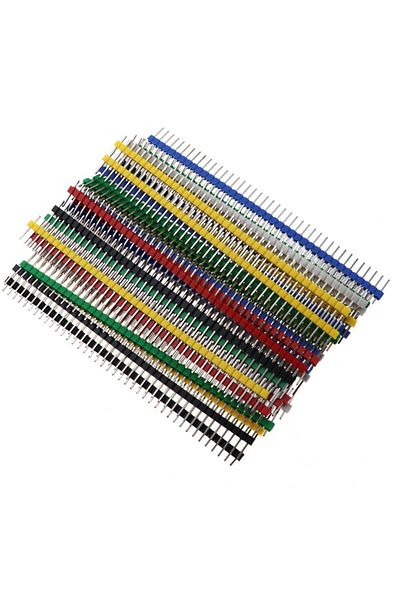 Choice 30pcs 40 Pin Breakable Pin Header 2.54mm Single Row Male Header Connector Kit Pcb Pin Strip For A...