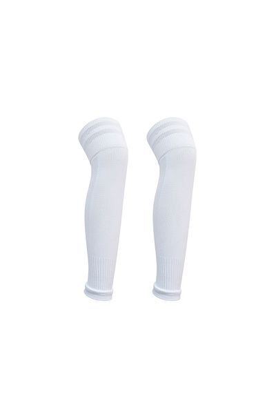 loogdeel M A-white 1pair Football Sock Calf Sleeves Adult Knee Protection Sports Socks High Tube Bre