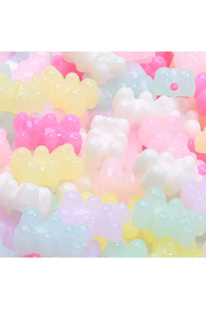 Choice 12 × 18 مم 20 قطعة من حبات الدببة الصغيرة اللطيفة الملونة من الأكريليك...