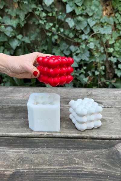 rufus concept Bubble Kalp Tekli Silikon Mum Kalıbı