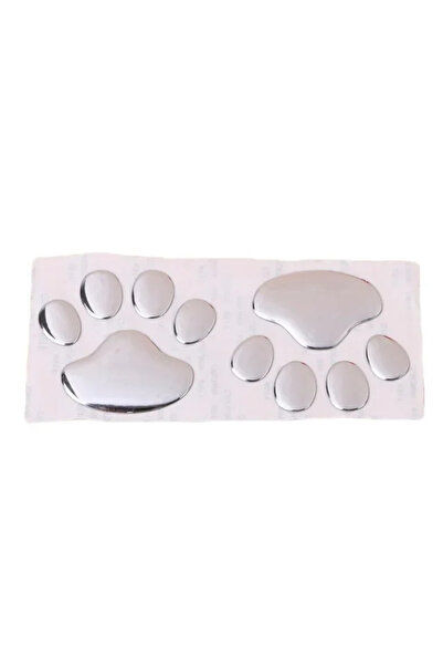 Choice ملصقات سيارة على شكل مخلب جرو لبصمة أقدام قطة وكلب ومرآة باب من الفضة،...