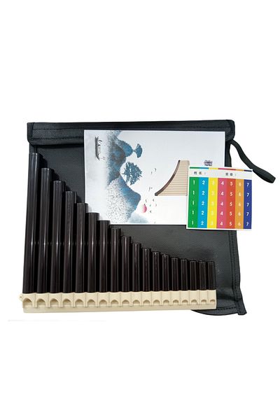 Miwayer Black Suit Panpipe Handmade Abs Wind Instrument 18 Pipe Pan Flutes High Quality Student Port