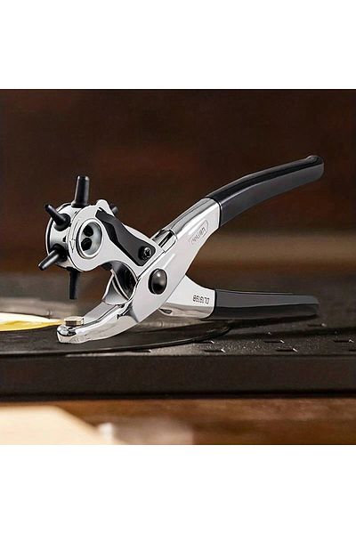 Choice Black 1pc-belt Punch Pliers Leather Belt Hole Eyelet Puncher Revolve Sewing Machine Bag Tool Watchba