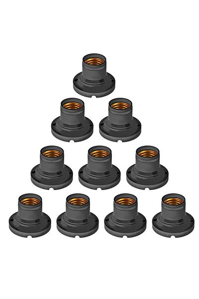 Choice 10pcs 10pcs E27 Socket Adapter Cartridges E27 Lamp Holder Vintage Edison Lamp Holder Screw Bulb Base
