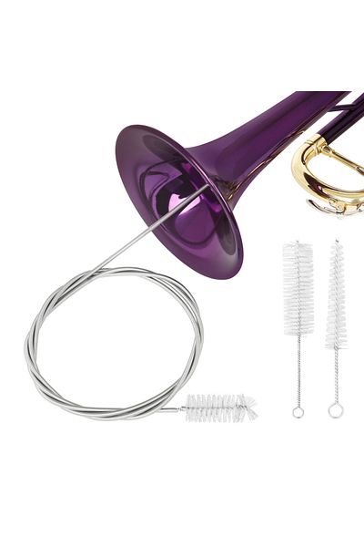 SLADE Silver Trumpet Cleaning Brush Set Rope Brush Mouth Brush Dust Removal Gadget Kit Nylon Musical Wind