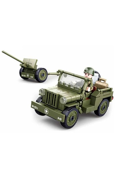 Choice No Box Willys Car 143pcs Military Vehicle Ww2 Normandy Landing Willys Car Building Blocks Army Soldi