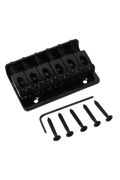 Choice Black Gearlly 6 String 65mm Metal Fixed Hardtail Saddle Bridge Top Load Guitar Tailpiece For Electri