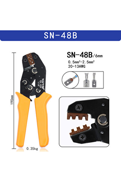 Choice كماشة SN-48B لمحطات السيارات TAB 2.8 4.8 6.3 كماشة الضغط SN-48B 0.5-2....
