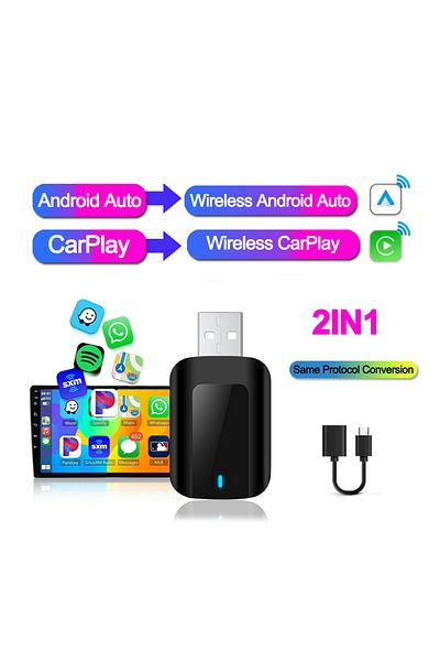 Choice 2 In1 Dongle Smart Mini Box Wireless Carplay Android Auto Adapter Usb Dongle Plug And Play Universa