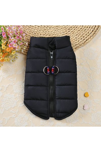 Choice M Black Dog Clothes Winter Warm Dog Coat Vest Soft Pet Puppy Clothing Outfit for Small Medium Dogs C