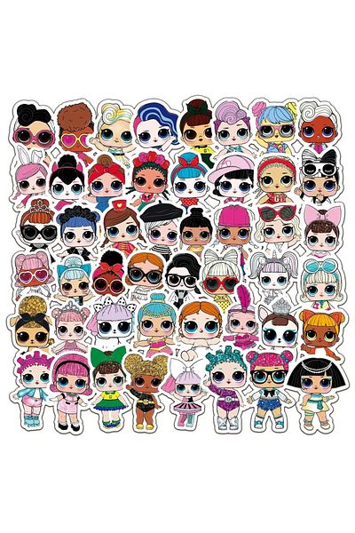 Choice A406381-50pcs 50pcs Personalized Cute Surprise Doll Cartoon Graffiti Waterproof Sticker Suitcase Not