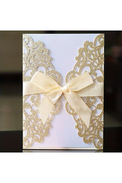 Choice Golden 10pcs Laser Cut Wedding Invitations Cards Tags Vintage Wedding Bridal Gift Greeting Card Even