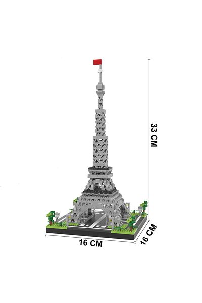 Choice Eiffel Tower Micro Mini Building Blocks: DIY 3D Model , Educational Construction Toy, Perfect Gif...