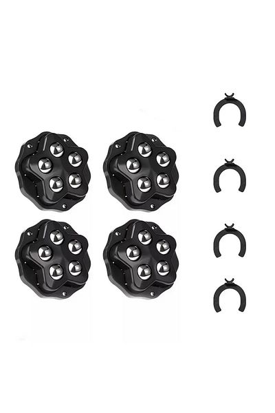 NIUXIANG 4pcs With Brake Pads 4pcs Self Adhesive Caster Wheels Super Load-bearing 5 Beads Universal 360° Rota