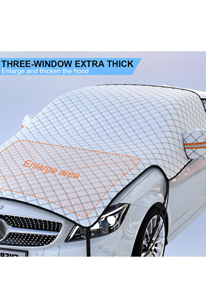 Choice1 نسخة مطورة من غطاء الثلج لنافذة السيارة بحجم كبير مع غطاء للزجاج الأمامي