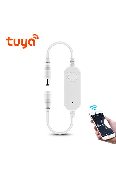 CHNAITEKE 12v-24v Tuya Wifi Led Controller Dimmer 12v -24v For Monochrome Led Strip Lights Work With Alexa Goo