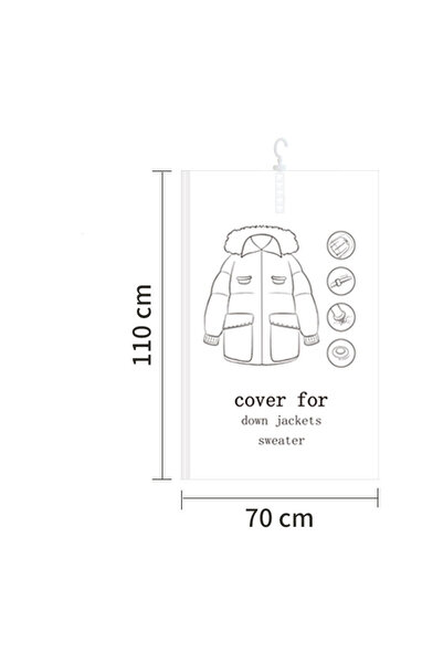 Choice أكياس تفريغ الهواء المعلقة مقاس 110 × 70 سم، أكياس موفرة للمساحة للملا...