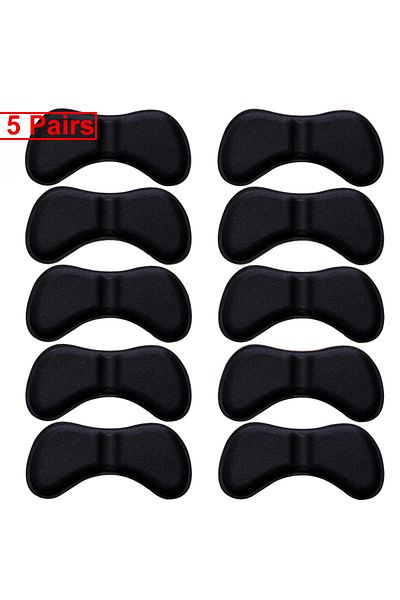 Choice 5 Pairs Black 5 Pairs Heel Insoles Patch Pain Relief Anti-wear Cushion Pads Feet Care Heel Protecto