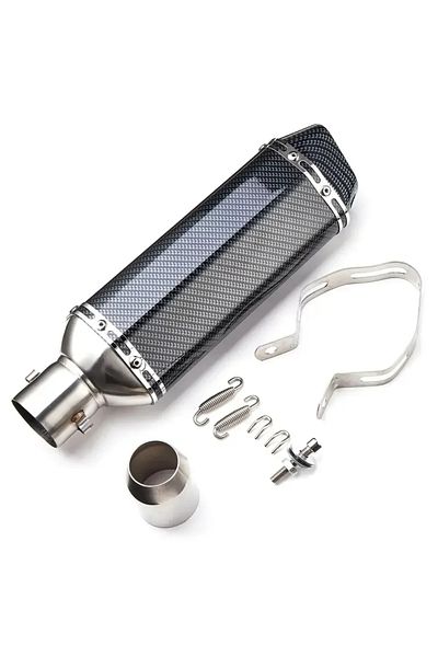 Choice 300mm Universal 38-51mm Caliber Motorcycle Exhausts Pipe With Muffler 300mm Db Killer Exhaust System