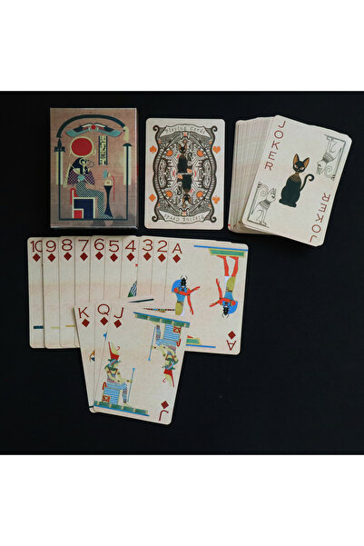 Choice بطاقات لعب قطط آلهة مصر القديمة، مجموعة بطاقات جسر ستيب العتيقة، 60 × 90 مم، بطاقات لعبة البوكر