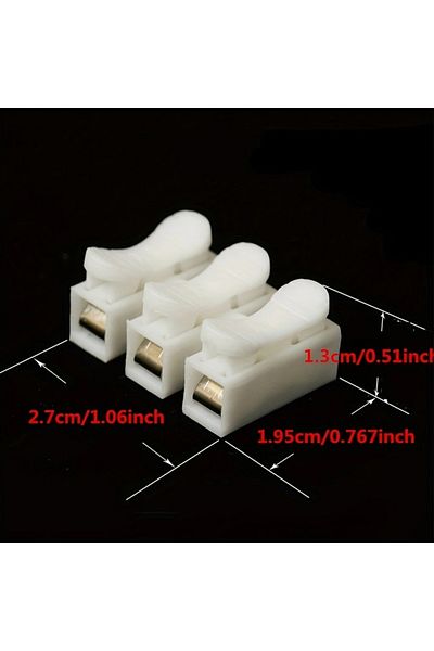 Choice 10pcs 10pcs White No Solding Welding Quick 3p Cable Wire Connector No Screw Terminal Block Spring C