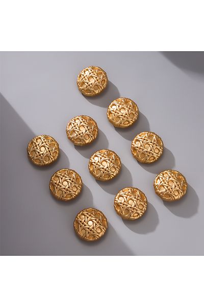 Choice 18mm Jrbg187-1 10pcs/pack Vintage Gold Color Metal Buttons For Clothing Shirts Suits Decor Collar Cu