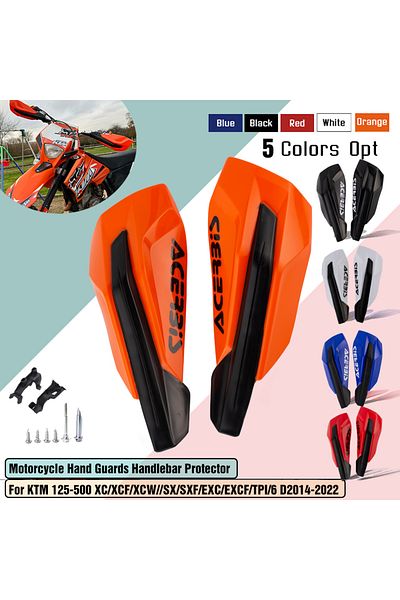 Choice واقي يد برتقالي اللون لحماية مقود الدراجة النارية لـ KTM Sx Sxf Excf Xcw Xcf Xc 50-530 2017-2023 Ha