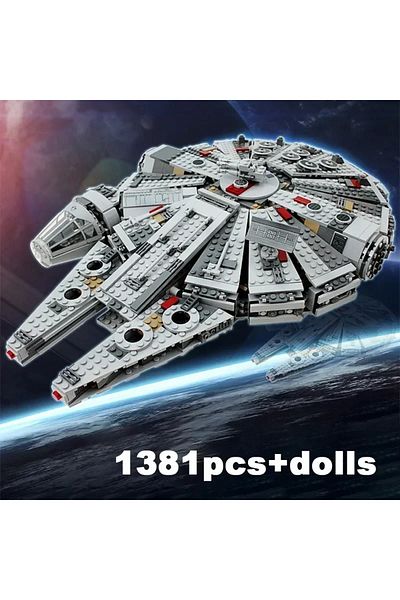 Choice Only Bricks New 1381 Pcs Space Millennium War Ship Spacecraft Set Falcon Alien Mini 75105 Figure Mod