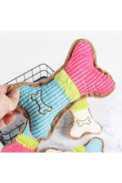 Choice M Blue Powder 1pc Pet Sound Grinding Teeth Bite Resistant Cat Dog Plush Toy Supplies Corn Kernels Bo