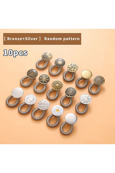 Choice Mixedcolor10pcs 2/5/10pcs Denim Pants Buttons, Slightly Enlarged Waist, Adjustable And Detachable Bu