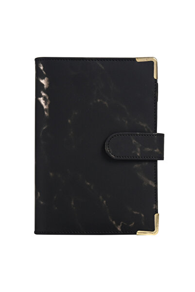 Coliky غلاف ورقي A6 أسود A5 A6 أبيض أسود اللون رخامي DIY غلاف ورقي فقط غلاف دفتر يوميات أجندة مخطط