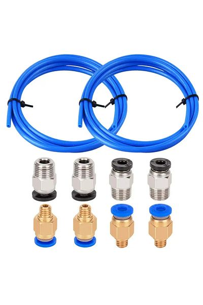 XMSJ Set B 1m Bowden Ptfe Tubing For 1.75mm Filament With Pc4-m6 Fittings Pc4-m10 Pneumatic For Creality